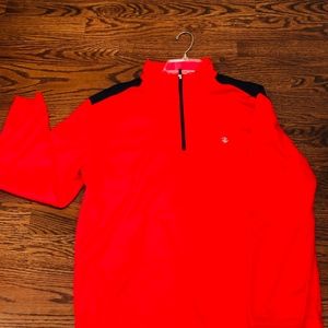 Izod Mens 1/4 zip RED